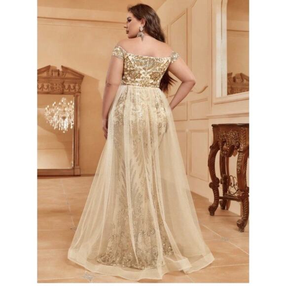 Faeriesty Sequin Tulle Prom Dress Formal Gown Evening Party size 22 - Picture 2 of 15